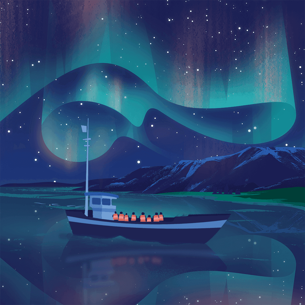 Under the Northern Lights of Iceland